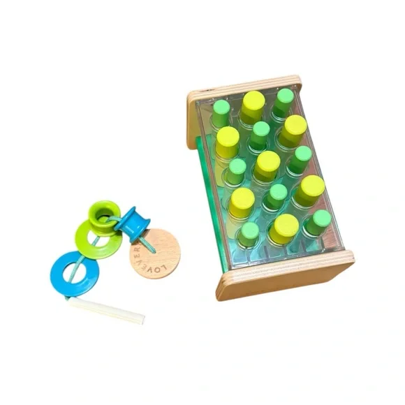 Lovevery Wooden Posting Stand and String Bundle - Picture 6 of 6